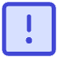 Warning Square Icon from Core Duo Set