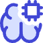 Artificial Intelligence Brain Chip Icon from Core Duo Set