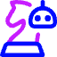 Robot Strategy Chess Icon from Core Neon Set