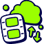 Movie On Cloud Icon from Stickies Duo Set