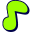 Music Note 1 Icon from Stickies Duo Set