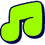 Music Note 2 Icon from Stickies Duo Set