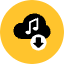 Cloud Music Download Icon from Kameleon Pop Set