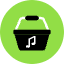 Music Basket Icon from Kameleon Pop Set