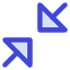 Triangle Arrow Shrink Diagonal Large 1 Icon from Core Duo Set