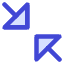 Triangle Arrow Shrink Diagonal Large 2 Icon from Core Duo Set
