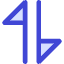 Triangle Arrow Transfer Vertical Large 1 Icon from Core Duo Set