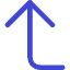 Line Arrow Bend Left Up Large Icon from Core Duo Set