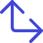 Line Arrow Bottom Left Corner Large Icon from Core Duo Set