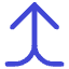 Line Arrow Merge Vertical Large Icon from Core Duo Set