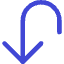 Line Arrow Turn Down Left Large Icon from Core Duo Set