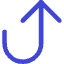 Line Arrow Turn Up Right Large Icon from Core Duo Set