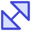 Diagonal Triangle Arrow Large 1 Icon from Core Duo Set