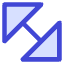 Diagonal Triangle Arrow Large 2 Icon from Core Duo Set