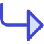 Triangle Arrow Bend Down Right Large Icon from Core Duo Set