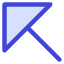 Triangle Arrow Diagonal Upper Left Large Icon from Core Duo Set