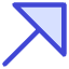 Triangle Arrow Diagonal Upper Right Large Icon from Core Duo Set