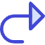 Triangle Arrow Turn Forward Large Icon from Core Duo Set