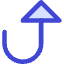 Triangle Arrow Turn Up Large Icon from Core Duo Set