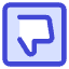 Dislike Square Icon from Core Duo Set
