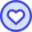Heart Circle Icon from Core Duo Set