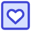 Heart Square Icon from Core Duo Set
