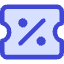 Discount Percent Coupon Icon from Core Duo Set