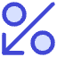 Discount Percent Decrease Icon from Core Duo Set