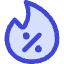 Discount Percent Fire Icon from Core Duo Set