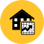 House Graph Icon from Kameleon Pop Set