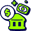 Bank Service Icon from Stickies Duo Set