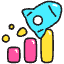 Rocket Launch Chart Icon from Stickies Colors - Free Set