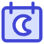 Calendar Date Night Late Icon from Core Duo Set