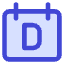 Calendar Day View Daily Icon from Core Duo Set