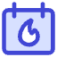 Calendar Fire Icon from Core Duo Set