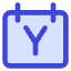 Calendar Year View Yearly Icon from Core Duo Set