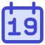 Date 19 Calendar Icon from Core Duo Set