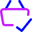 Shopping Basket Check Icon from Core Neon Set