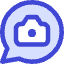 Chat Bubble Camera Oval Icon from Core Duo Set