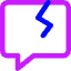 Chat Bubble Crack Square Icon from Core Neon Set