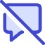 Chat Bubble Disable Square Icon from Core Duo Set