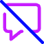 Chat Bubble Disable Square Icon from Core Neon Set