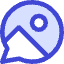 Chat Bubble Mms Media Photo Circle Icon from Core Duo Set