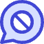 Chat Bubble Oval Block Icon from Core Duo Set