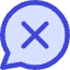 Chat Bubble Oval Delete Icon from Core Duo Set