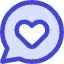 Chat Bubble Oval Favorite Heart Icon from Core Duo Set