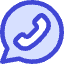 Chat Bubble Oval Phone Icon from Core Duo Set