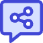 Chat Bubble Share Reviews Icon from Core Duo Set