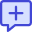 Chat Bubble Square Add Icon from Core Duo Set