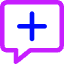 Chat Bubble Square Add Icon from Core Neon Set